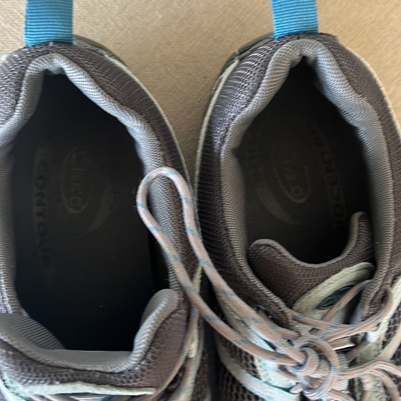 EUC Chaco’s hiking sneakers gray and teal mesh and suede.  8.5 - Picture 6 of 10